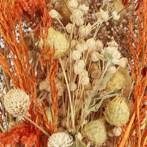 Artikel Trockenstrauß mit Distel und Schafgarbe Orange Gebleicht 55cm 150g