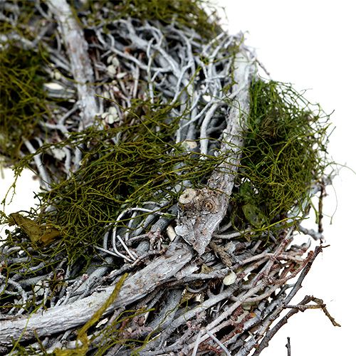 Floristik21 Türkranz mit Moos Ø28cm Grau, Grün