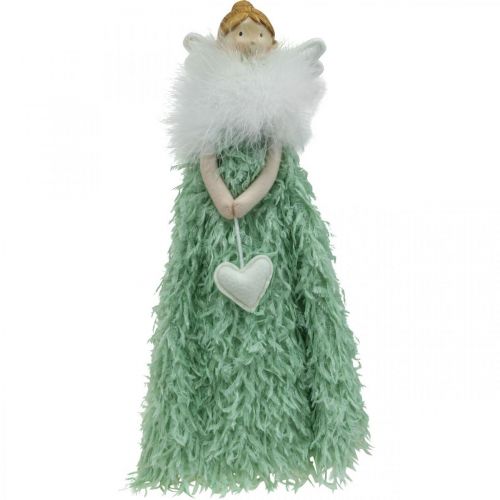 Floristik21 Türstopper Weihnachtsengel Engel Figur Grün H38cm