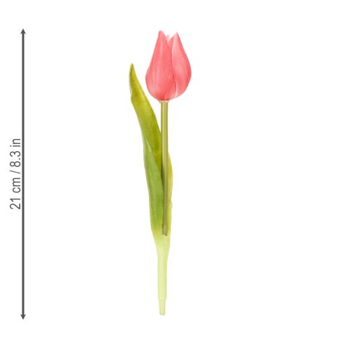 Artikel Naturgetreue künstliche Tulpenblumen 21cm Rosa 6er-Set für dekorative Tischvasen