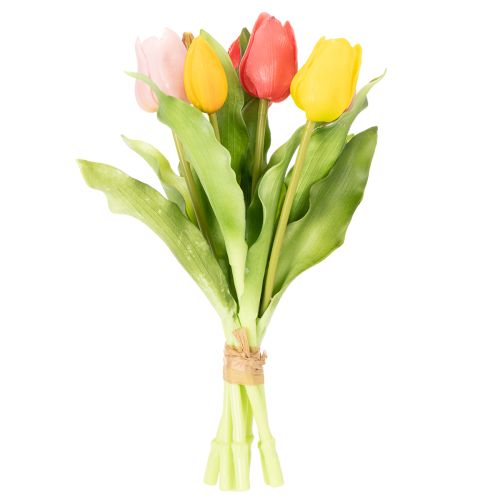 Artikel Künstliche Tulpen 30cm bunt 7 Stück - Dekoblumen für Vasen und Frühlingsdekoration
