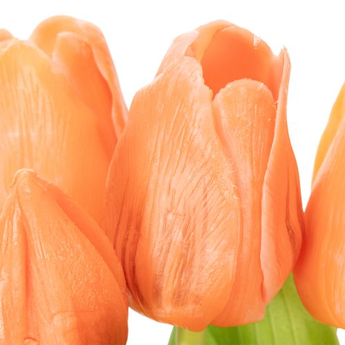 Artikel Künstliche Tulpen 30 cm im Strauß, 7 Stück, Frühlingsdekoration in lebendigem Orange
