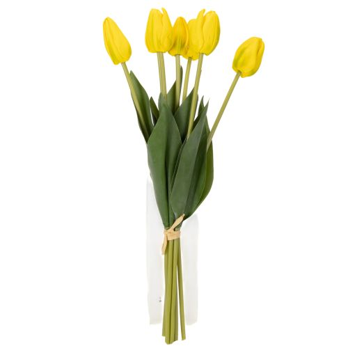 Artikel Tulpen Kunstblumen gelb 40cm – Realistische Frühlingsdeko für vielseitige Arrangements, 7 Stück