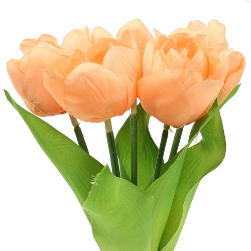 Floristik21 Tulpe künstlich Pfirsichfarben 26,5cm  5St