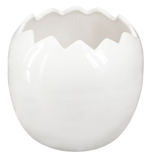 Artikel Übertopf Osterei Großes Ei Keramik Pflanztopf Weiß 20×18cm Dekoration