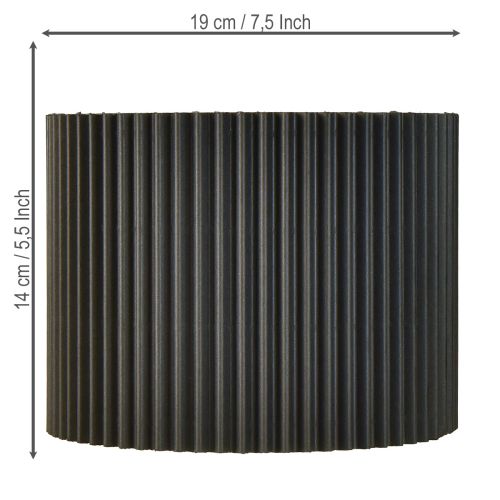 Artikel Schwarzer Papier-Übertopf 3er Set Ø19cm H14cm - Dekorativ & Vielseitig