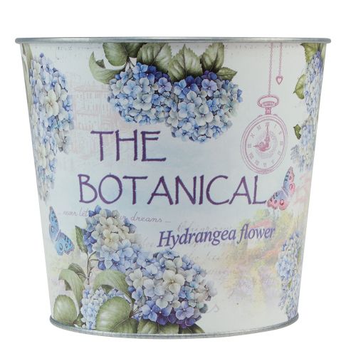 Floristik21 Übertopf Blumentopf Metall klein Hortensie Ø17,5cm H16cm