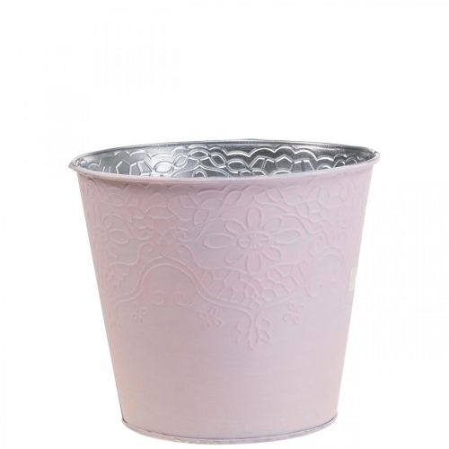 Artikel Blumentopf Metall Blumenübertopf Pastell Rosa Ø12cm