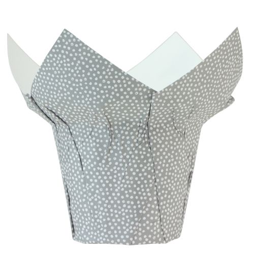 Floristik21 Übertopf Papier gepunktet Geschenkverpackung Blumen Ø7cm H14cm 12 St