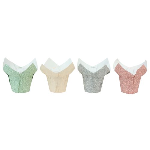 Artikel Übertopf Papier gepunktet Geschenkverpackung Blumen Ø7cm H14cm 12 St