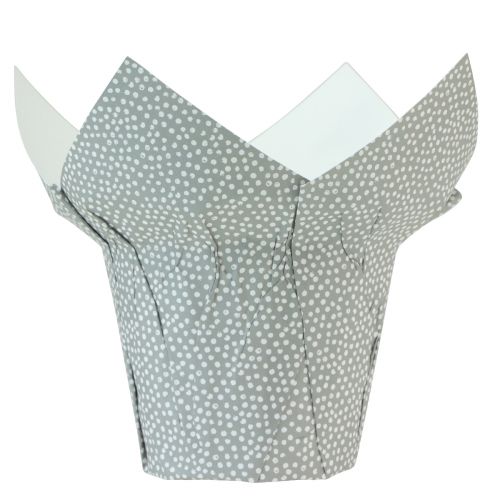 Floristik21 Übertopf Papier gepunktet Geschenkverpackung Blumen Ø9cm H16cm 8 St