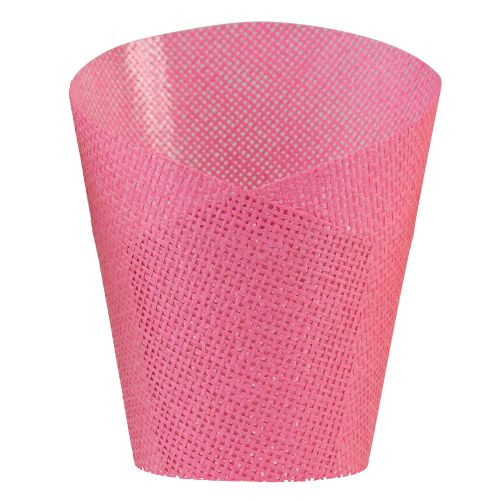 Artikel Übertopf Papier Pflanztopf gewebt Pink Gelb Grün Ø9cm H18cm 9St