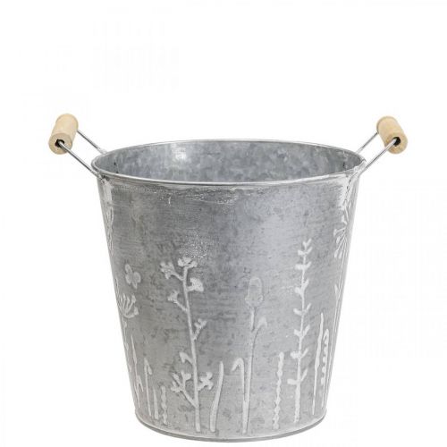 Übertopf Pflanzgefäß Vintage Deko Metalleimer Ø14cm H13cm