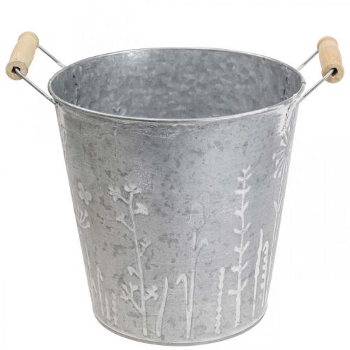 Floristik21 Übertopf Pflanzgefäß Vintage Deko Metalleimer Ø21,5cm H19cm