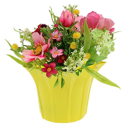 Floristik21 Übertopf Plastik bunt sort. Ø14cm 10St