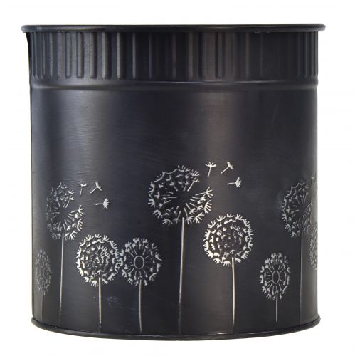 Artikel Übertopf Pusteblumen Blumentopf Schwarz Ø15,5cm H15,5cm