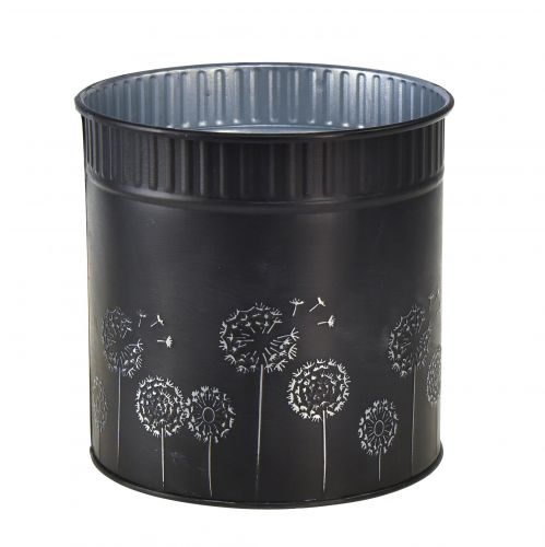 Floristik21 Übertopf Pusteblumen Blumentopf Schwarz Ø12,5cm H14cm