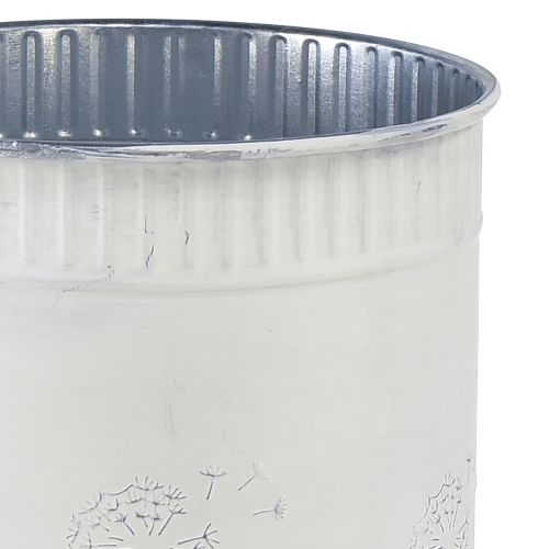 Floristik21 Übertopf Pusteblumen Blumentopf Weiß Ø12,5cm H14cm