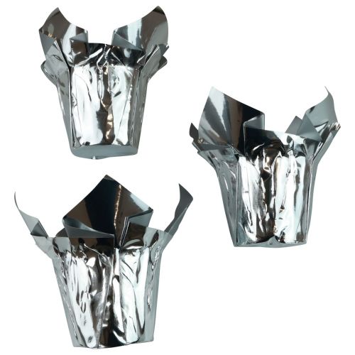 Floristik21 Übertopf Silber Glanz Geschenkverpackung Ø5,5cm H6cm 8 St