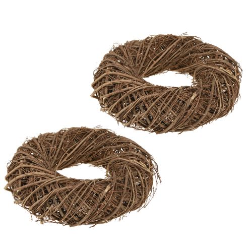 Artikel Ulmenkranz Natur Braun Dekokranz Ø23-25cm 2St - Perfekt für Floristen