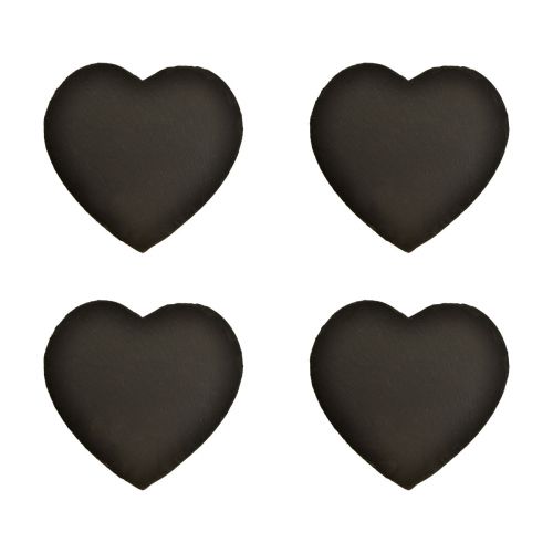 Floristik21 Valentinstag Schieferherz Deko Herz Schwarz B16cm 4 St