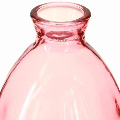 Artikel Elegante bauchige Minivasen getönt Glas Rosa Ø7cm H12cm 6er Set