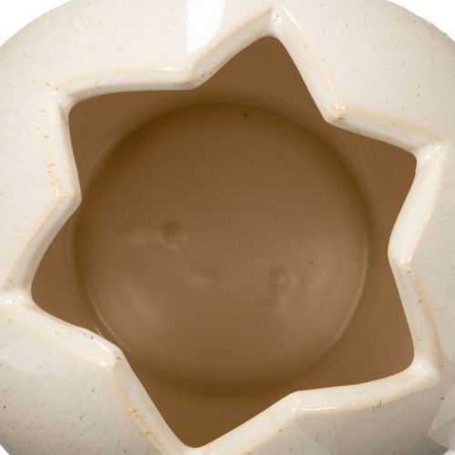 Artikel Dekovase in Ei-Form aus Keramik, 26 cm, weiße Frühlingsdeko für Wohnzimmer und Tisch