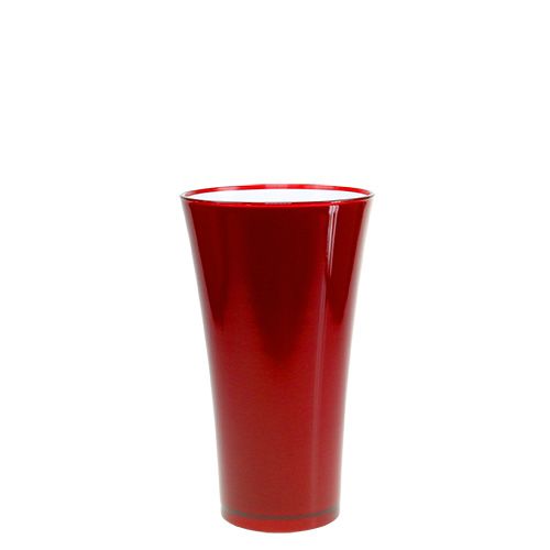 Vase „Fizzy“ Ø13,5cm H20cm Rot 1 St