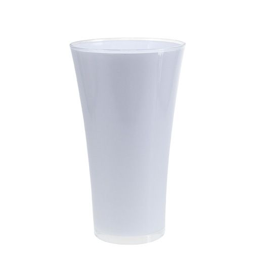 Floristik21 Vase „Fizzy" Ø20cm H35cm Weiß, 1St
