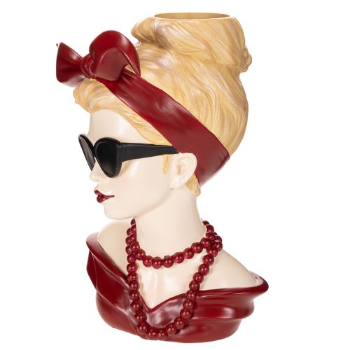 Kopfvase aus Polyresin,