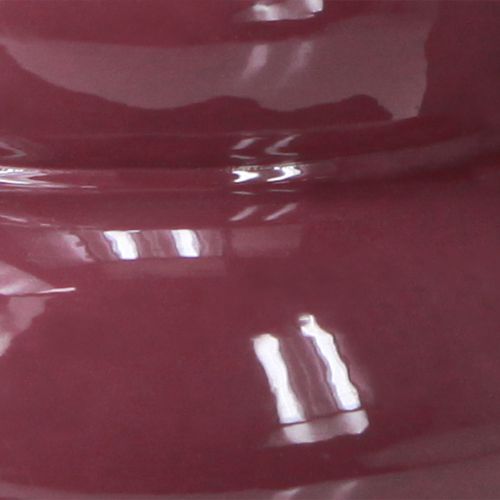 Artikel Moderne rote Vase aus Metall mit glänzender Oberfläche – 29 cm Höhe