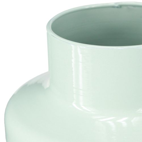 Artikel Vase Metallvase Deko Mintgrün Ø16,5cm H23,5cm Modern Wohnzimmer Büro