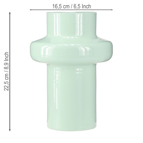 Artikel Vase Metallvase Deko Mintgrün Ø16,5cm H23,5cm Modern Wohnzimmer Büro
