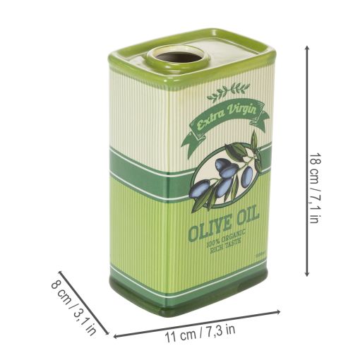 Artikel Keramik Vorratsgefäß Vase 18 cm Olivenöl-Optik für Innenbereich