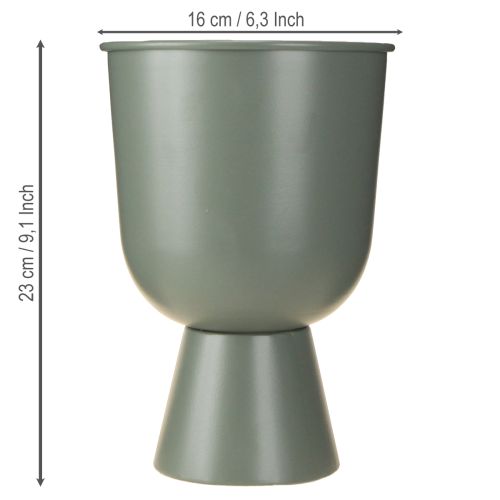Artikel Metall Pokalvase grün 23cm für elegante Dekoration und Blumenarrangements