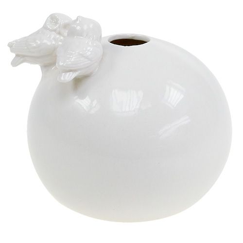 Floristik21 Vase mit Eulen Ø11,5cm Weiß