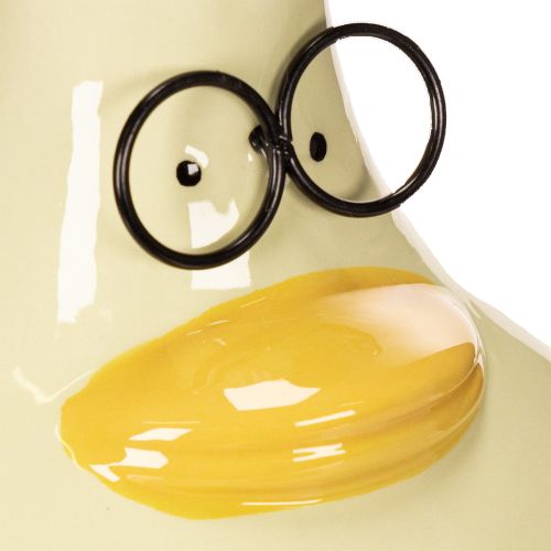 Artikel Keramik-Ente Vase Gelb 15cm 2er Set - Lustige Deko für kreatives Arrangement