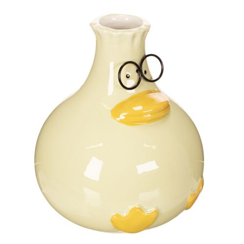 Artikel Keramik-Ente Vase Gelb 15cm 2er Set - Lustige Deko für kreatives Arrangement