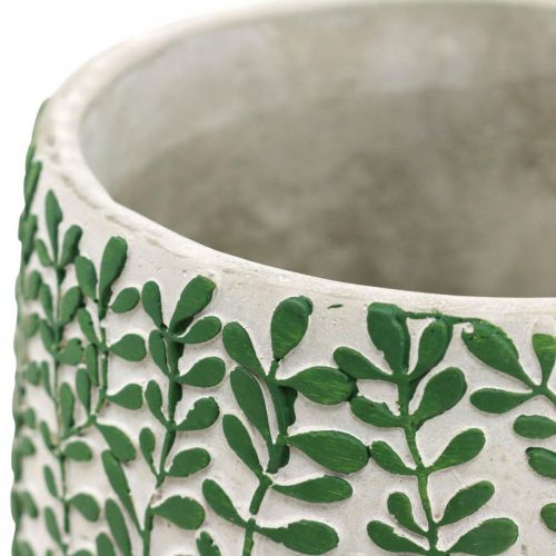 Floristik21 Keramiktopf mit Blätterranken, Pflanzgefäß, Übertopf Ø18cm H14,5cm