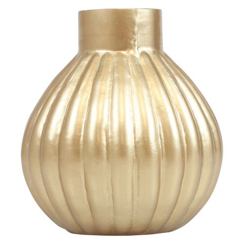 Floristik21 Vase Gold Glasvase bauchig Dekovase Glas Ø10,5cm H11,5cm
