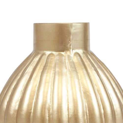 Floristik21 Vase Gold Glasvase bauchig Dekovase Glas Ø10,5cm H11,5cm