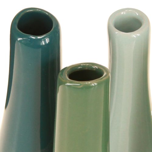 Artikel Mini Deko Vasen Set Keramik 18cm Grün für stilvolle Tischdekoration