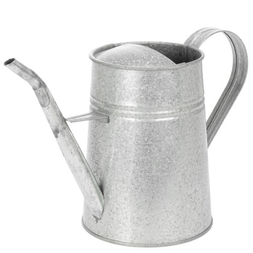 Verzinkte Deko Gießkanne Metall Grau Vintage-Look 1,7L H23cm für stilvolle Blumendeko & Pflanzgefäß einkaufen | Floristik21.de
