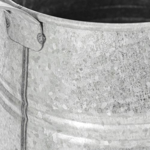 Verzinkte Deko Gießkanne Metall Grau Vintage-Look 1,7L H23cm für stilvolle Blumendeko & Pflanzgefäß | Floristik21.de