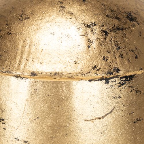 Floristik21 Goldene Dekoglocke mit schwarzem Samtband – Vintage Deko H15cm