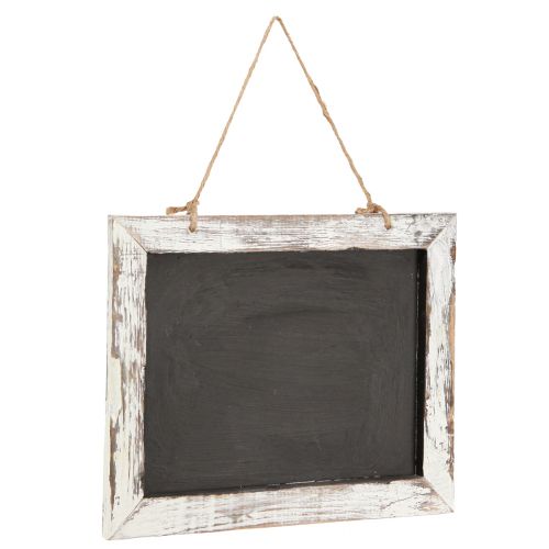 Floristik21 Kreidetafel zum Aufhängen im Vintage-Stil, Schwarz/Weiß, 30×25cm, 2er Set