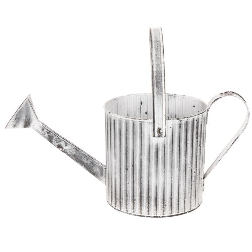 Vintage-Pflanzkanne Ø17cm, Deko Gießkanne, Metall Übertopf Shabby Chic | Floristik21.de