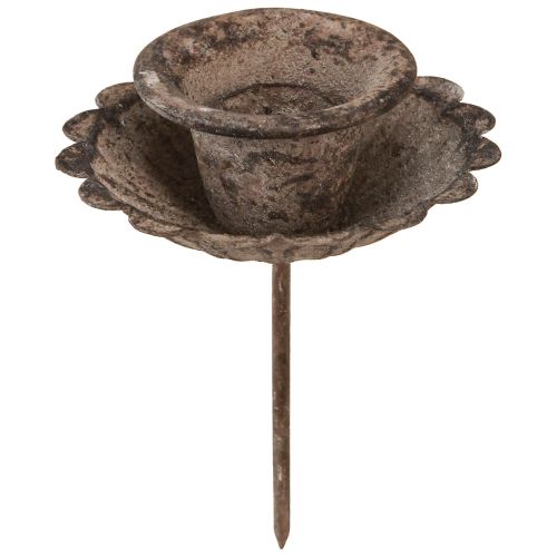 Floristik21 Vintage Spitzkerzenhalter zum Stecken Ø8,5cm H11,5cm 4St - Elegante Deko für Festlichkeiten und Interieur