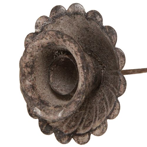 Floristik21 Vintage Spitzkerzenhalter zum Stecken Ø8,5cm H11,5cm 4St - Elegante Deko für Festlichkeiten und Interieur