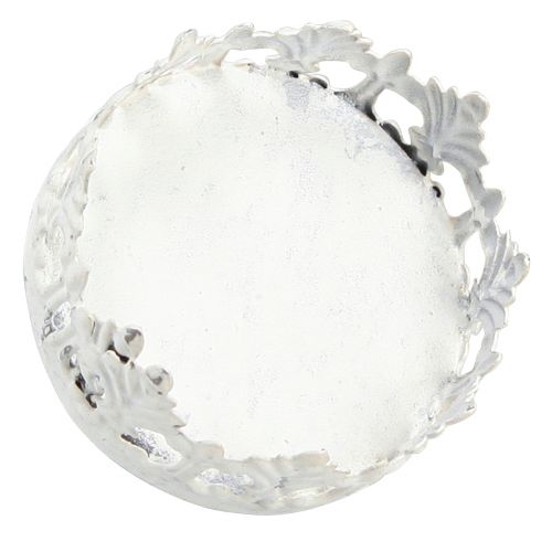 Artikel Teelichthalter Weiß Vintage Metall zum Stecken Ø5,5cm H8cm 4St